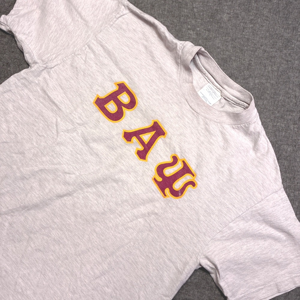 Vintage Beta Alpha Psi Gildan Shirt Men Large Gray Fraternity Single Stitch 90s